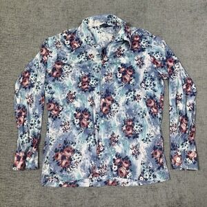 Vintage Women's EGO‎ By Bond Street Shirt Long Sleeve Button Floral XL